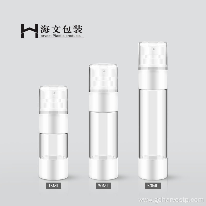 15ml 30ml 50ml Transparent AS Pump Airless Bottle