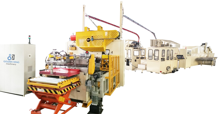 Automatic Twist off Lug Cap Making Machine Production Line For Glass Jar Fruit Sauce Jam