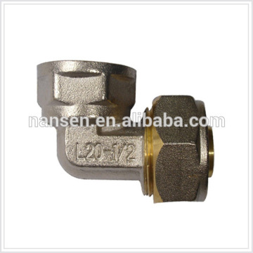 Female Elbow compression fitting for copper pipe