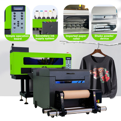 Impresora de impresora de ropa A3 impresora DTF digital con máquina de agitación de polvo