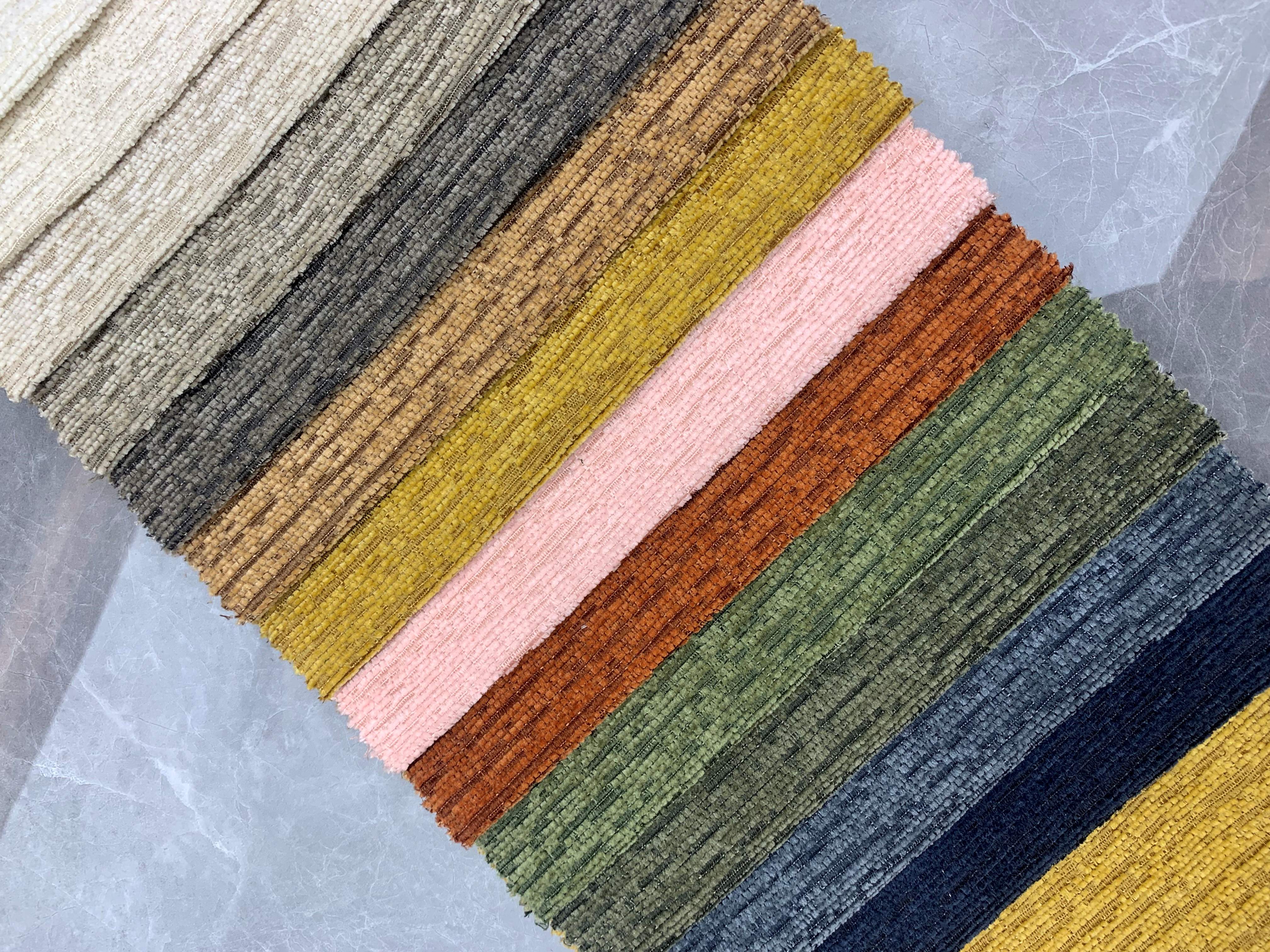 Simple Striped Chenille Fabric