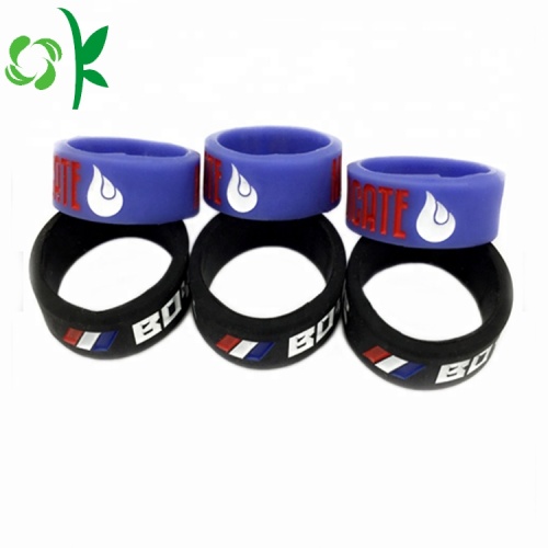 Slap-up Silicone Finger Rings Purple/Black Engagement Rings