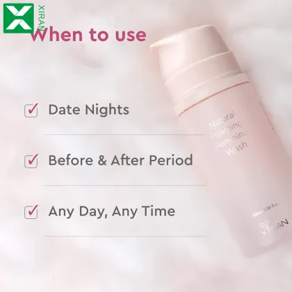 PH Balanced Organic Vaginal Foaming Wash for Gentle Feminine Hygiene