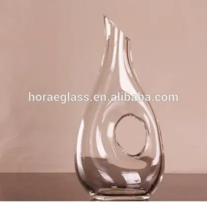 glass riedel style carafe crystal red wine decanter Glassware Manufacturer Handmade glass clear glass wine decanter