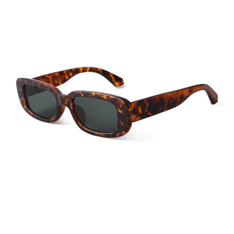 HEISKING 2020 Square short small Sunglasses women men Travel Vintage Retro Oculos Rectangle Leopard Lunette De Soleil Femme