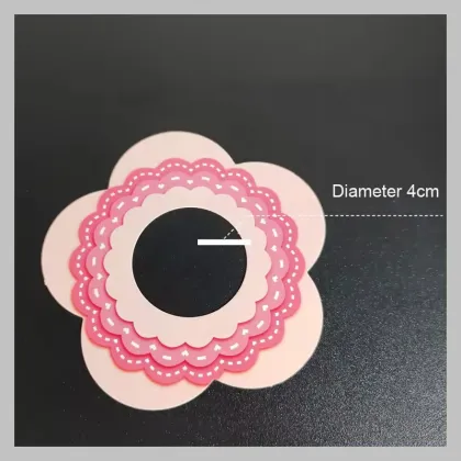 Ice cream paper holder decorated with flowers