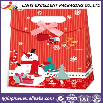 colorful custom made paper bag christmas gift bag for sale