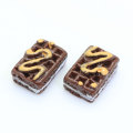 Hot Koop Chocolade Koekjes Vormige Plaksteen Hars Cabochon 100 stks/zak Kinderen Speelgoed Artikelen Kamer Ornamenten Holiday Party Decor