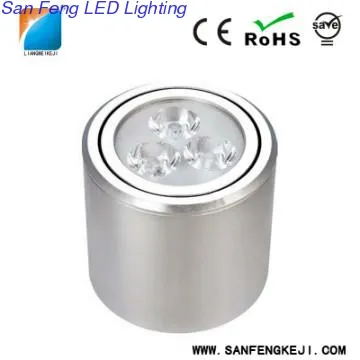 silver finish led down light 3w