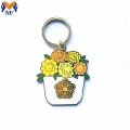 Gift Customized Logo Wild Rose Enamel Keychain