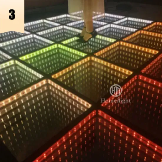 Portable LED 3D Mirror Dance Floor for DJ Stage Equipment