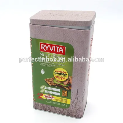 walmart custom gift cookie tin can/square cookie metal tin box