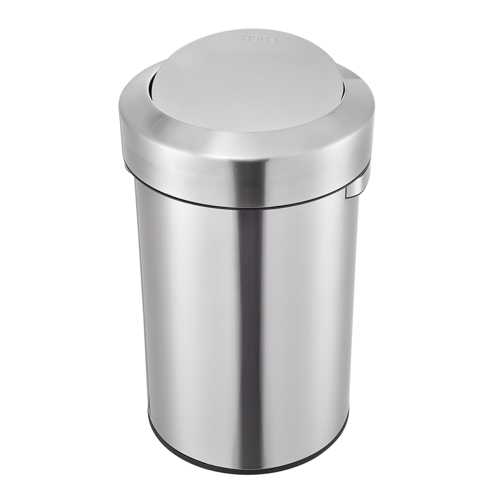 Round Shape Sunken Top Touch Trash Can