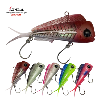150mm TPR Seawater Tuna Vib Lead Vibration Bait Fishing Lure OEM Sinking Soft Vib