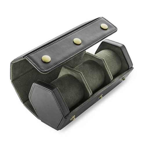 PU Leather Portable 3-slots rolling watch boxes