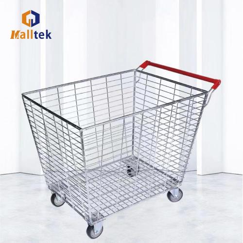 Warehouse Trolley Zinc plated Big Basket Warehouse Storage Carry Trolley Manufactory