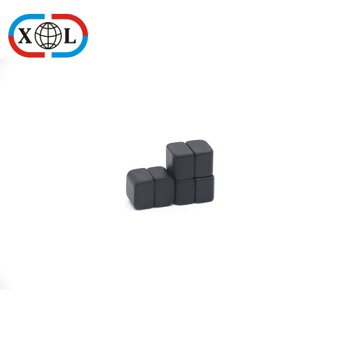 Black Epoxy Coating Rectangle Permanent Magnet with chamfer