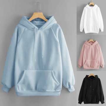 Harajuku Hoodies Women's Korean Casual Solid Color Warm Hoodies Sweatshirts Pocket Long Sleeve Pullover Hoodies Tracksuits