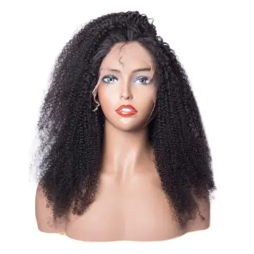 Grade 9a raw kinky curly lace front wig brazilian Virgin human hair cuticle aligned hair extensions.