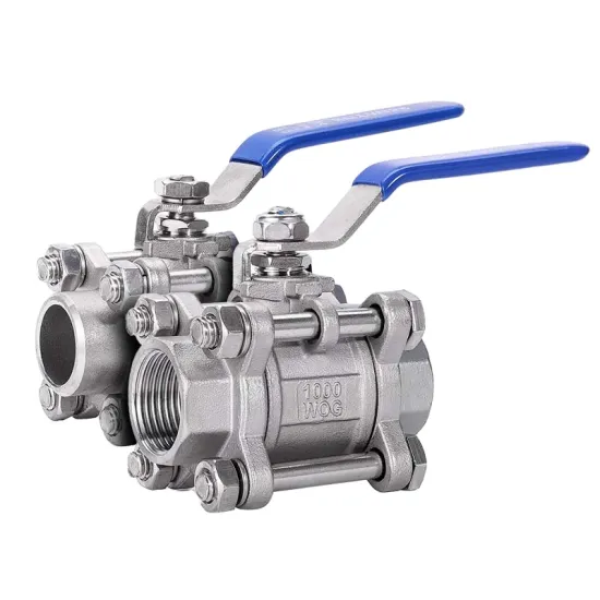 3PC Stainless Steel 304 Manual Operation DN15 SS Ball Valve
