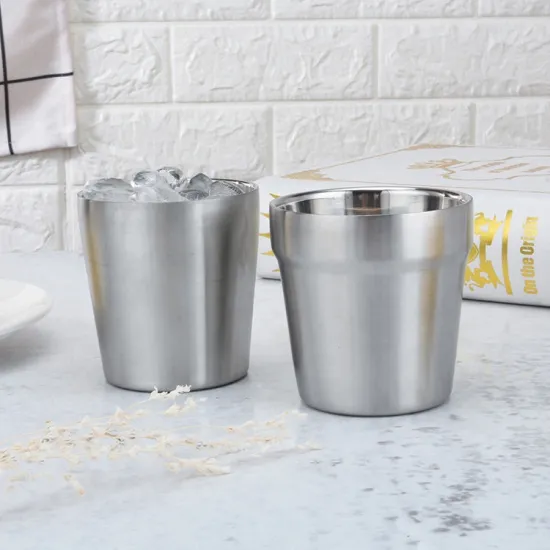 Custom Logo Double Wall Stainless Steel Beer Schooner Pint Cup 304