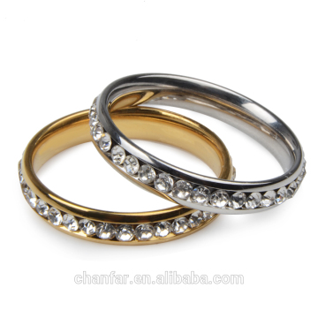 Size 7/ 8/ 9 10 Gold Silver Crystal Rings Female 361L Stainless Steel Wedding Engagement Charm Rings For Women & Men Ring Gift
