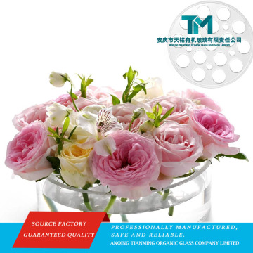 Vaso de flores acrílico de alta transparência para decoração de casa moderna para exibição