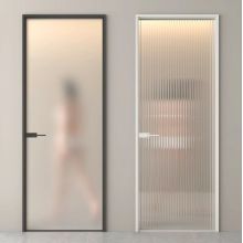 SMIRO Modern minimalist bathroom aluminum swing door