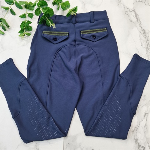 Navy Breathable Silicone Horseback Riding Leggings For Boys