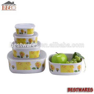 melamine storage bowl set with lids