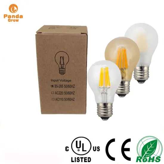 emergency lighting 24v led light a60 glass bulbs e27 led, dc filament a60 led light