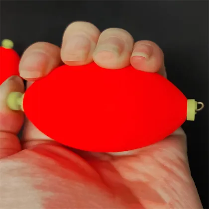 Red Color Snap-On Foam Fishing Float Bobbers for Catfish Rig