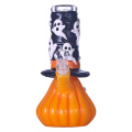 8.3in Hippies occhiale, broncio di vetro di zucca e elfi disegnati a mano, grazioso bong di Halloween, tubo d'acqua in vetro borosilicato, caveah di vetro