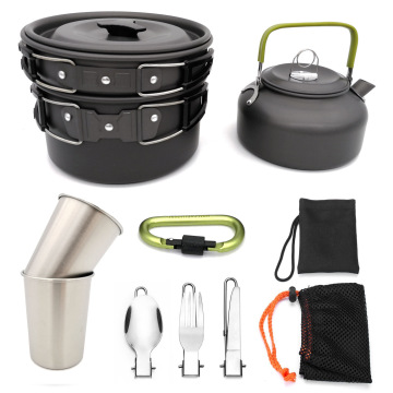 High Quality Aluminum Alloy Outdoor Camping Cookware Set