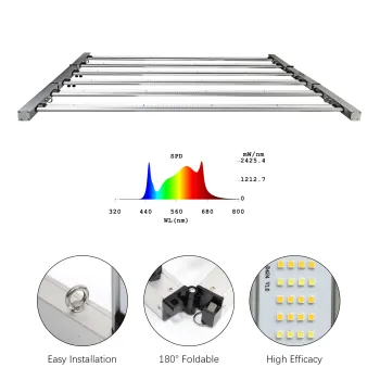 640W 6 Bar Customized Dimmable Medical Plant Grow Light - LM301B LM301H LED Grow Light for Indoor Hydroponic