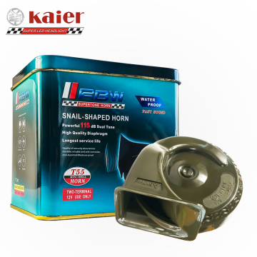 Kaier T55 หอยทากฮอร์นที่ทรงพลังกันน้ำไฟฟ้าสำหรับ Toyota Honda Kia - รถ 12V ที่ดังที่สุด 12V Klaxon