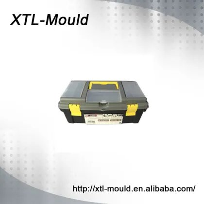 Injection molded plastic black tool box