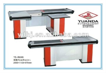 Supermarket Electric Checkout Counters With Conveyor Belt