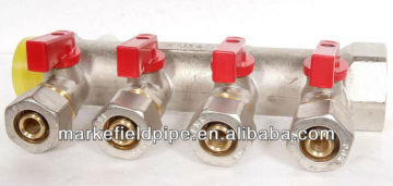 4 outlets Brass manifold