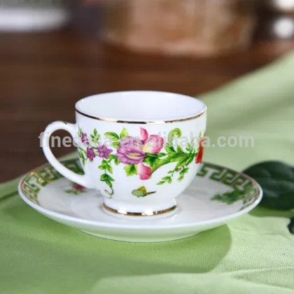 100CC Elegant Fine Bone China Antique Chinese Porcelain Tea Cup of In April