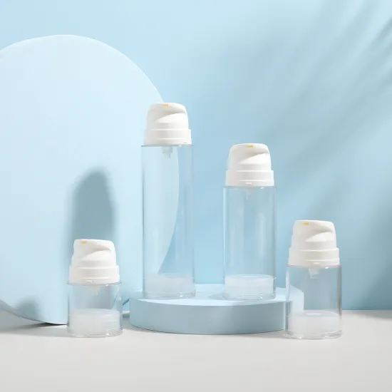 White Color Cosmetic Bottles Airless Serum Pump Bottles