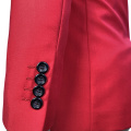 Anti-Static slim fit red wedding suits for men