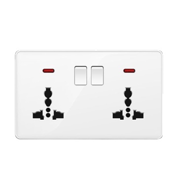 2024 Bestselling Brushed Stainless Steel 13A UK Standard Wall Switch Socket