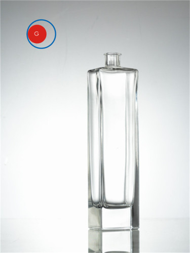 Bottiglia trasparente trasparente di forma lunga di vendita calda