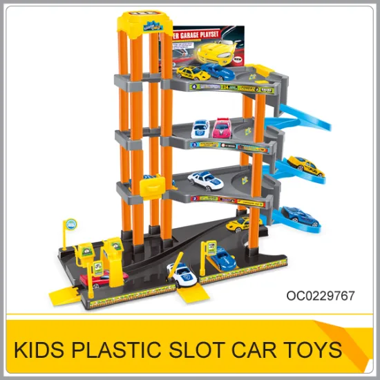 Plastic railway set Kids toy race cars track OC0229767