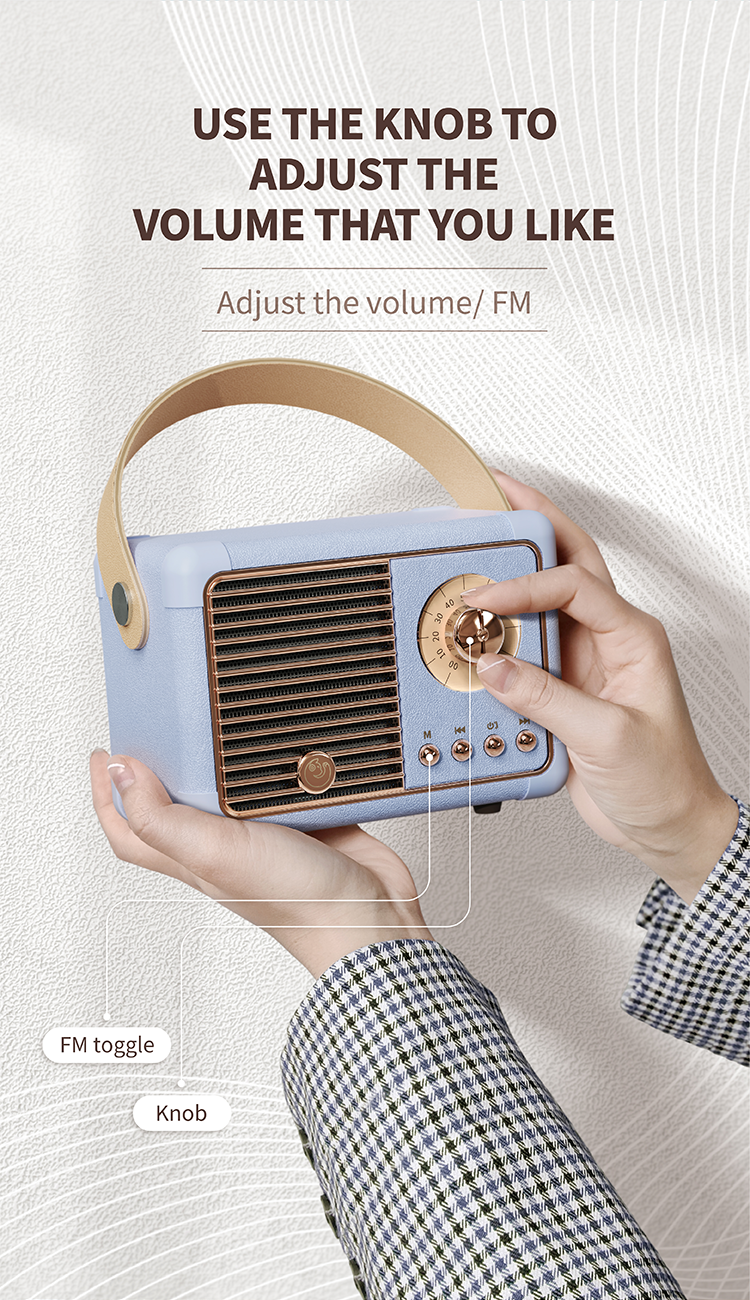 Hm11 Plus Bluetooth Retro Speaker 16 Png