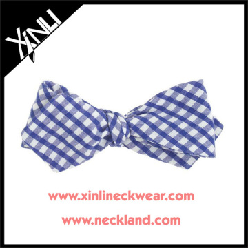 Diamond Tip Checkered Cotton Kids Baby Bow Tie 100% Cotton Fabric for Children