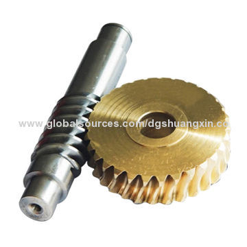 Brass/steel, mini worm gear shaft for electronic/machinery