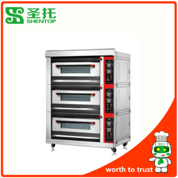 Shentop STBC-D06D 3 layers 6 trays Digital electric oven for bakery equipment in china deck oven