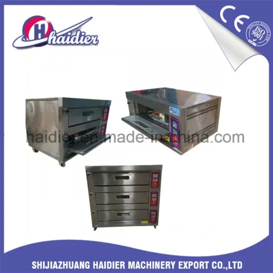 Electric 3 Deck 6 Trays Oven with Manual Button Control Panel